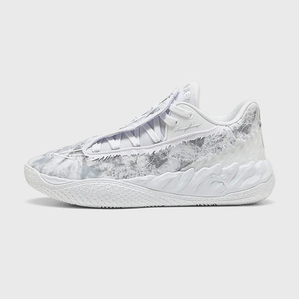 Puma MB.05 Lo Team Basketbalschoen Wit Grijs