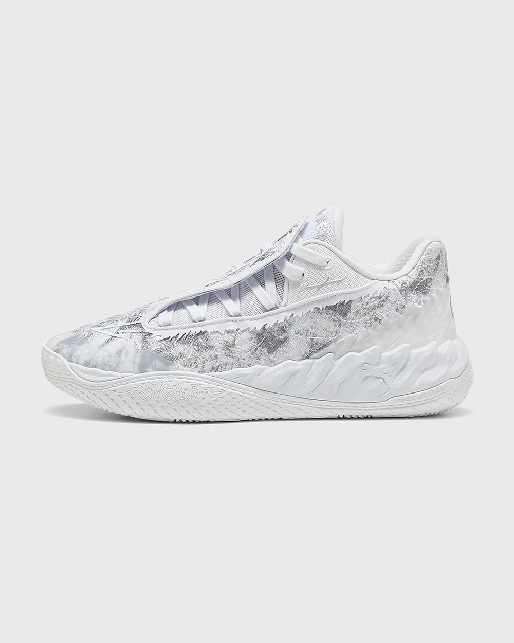 Puma MB.05 Lo Team Basketbalschoen Wit Grijs