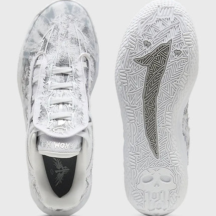 Puma MB.05 Lo Team Basketbalschoen Wit Grijs
