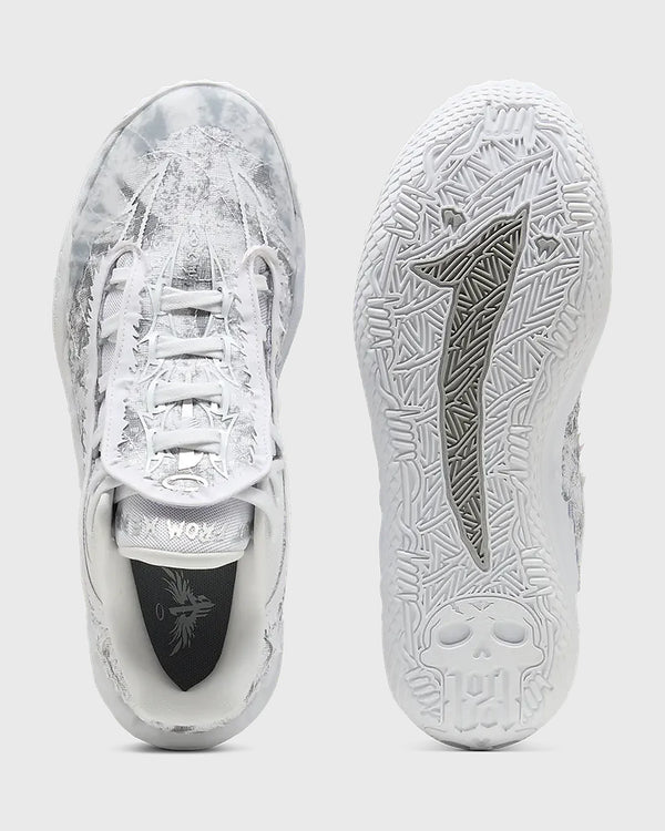 Puma MB.05 Lo Team Basketbalschoen Wit Grijs