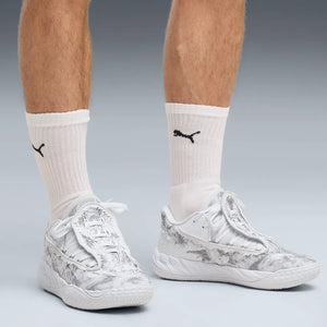 Puma MB.05 Lo Team Basketbalschoen Wit Grijs