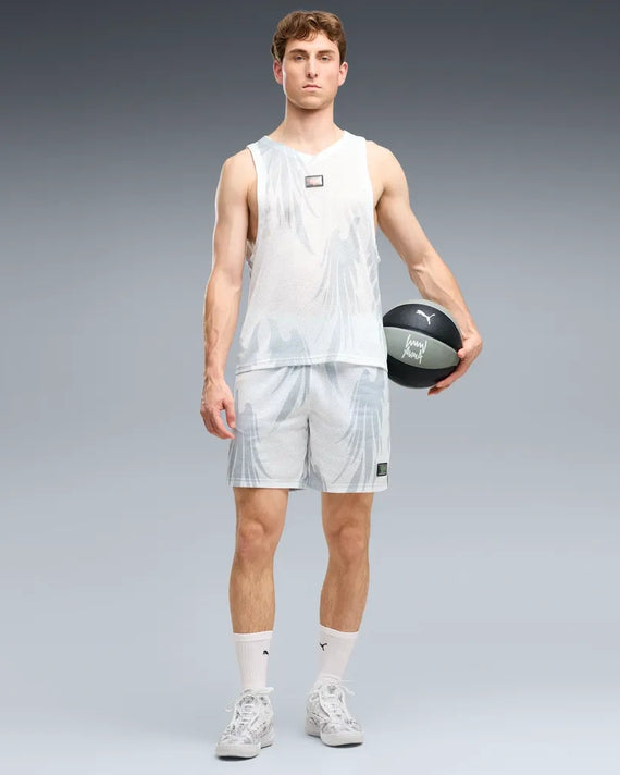 Puma MB.05 Lo Team Basketbalschoen Wit Grijs