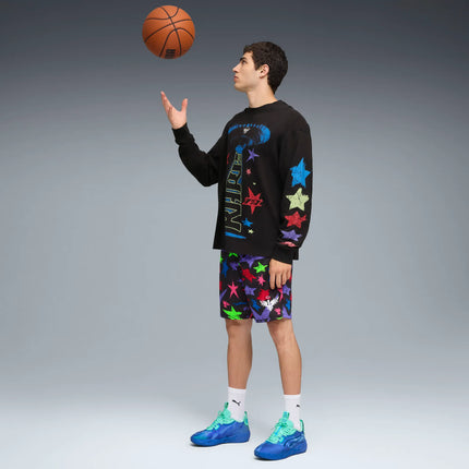 Puma MB.04 Low LaMelo Ball Basketbalschoen JR Blauw