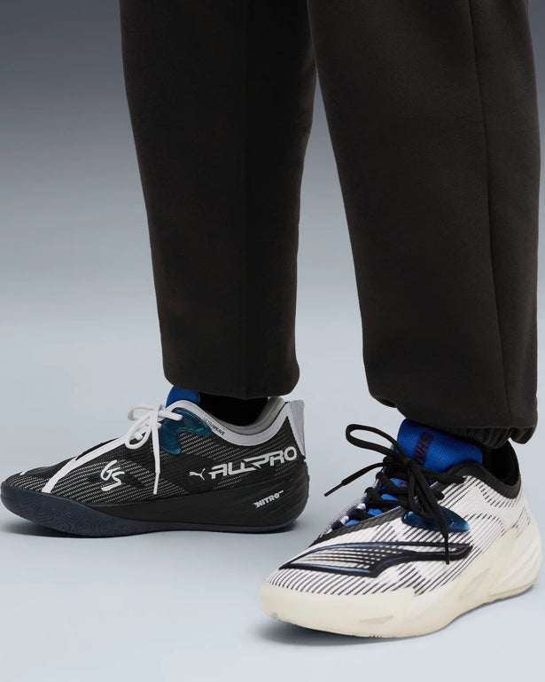 Puma All-Pro NITRO 2 Shammgod Basketbalschoen Zwart Wit Model zwart en witte schoen