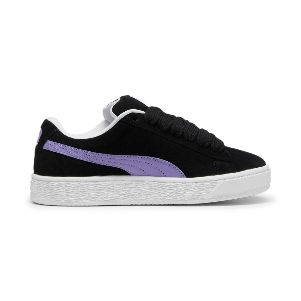 Puma_Suede_XL_Sneaker_Zwart_Paars_Zijaanzicht_Links