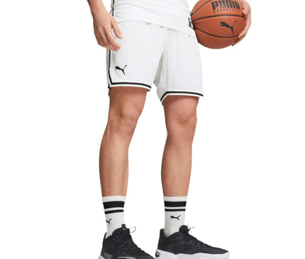 Puma Hoops Basketbal Short Heren Wit