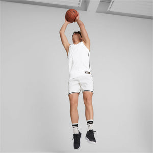 Puma Hoops Basketbal Short Heren Wit