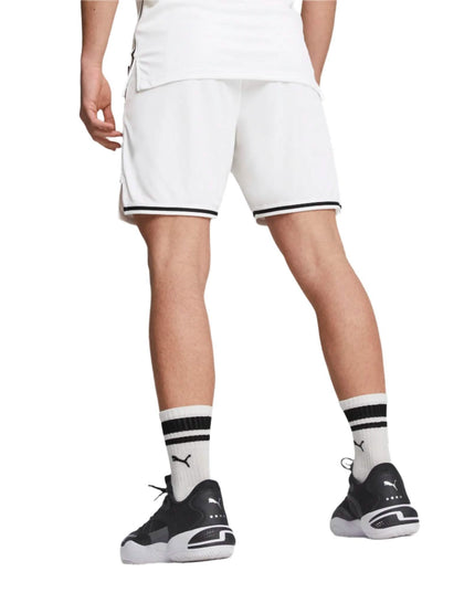 Puma Hoops Basketbal Short Heren Wit