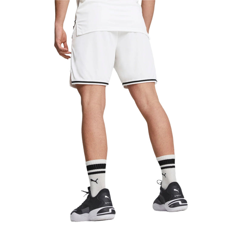 Puma Hoops Basketbal Short Heren Wit