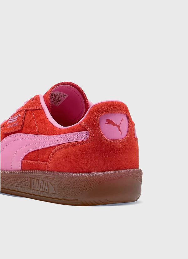 Puma Palermo Rood/Roze achteraanzicht puma logo