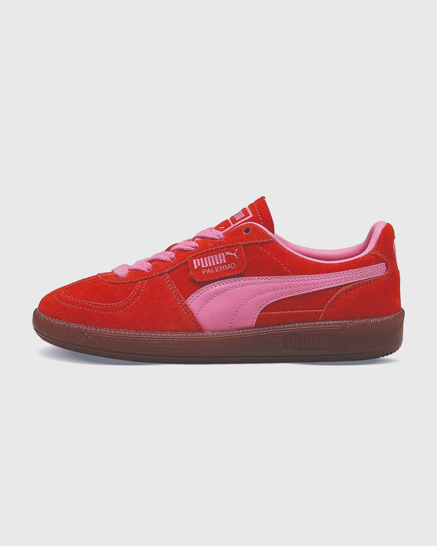 Puma Palermo Rood/Roze Zijaanzicht logo kant
