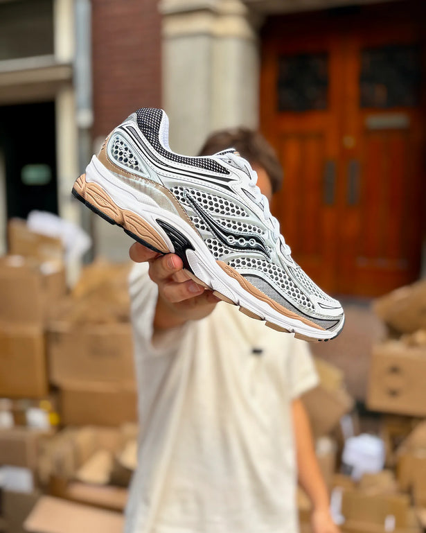 Saucony Progrid Omni 9 Sneaker Licht Grijs Bruin