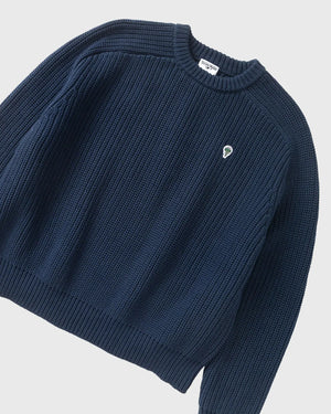 Service Works Artichoke Chunky Knit Blauw boven cu
