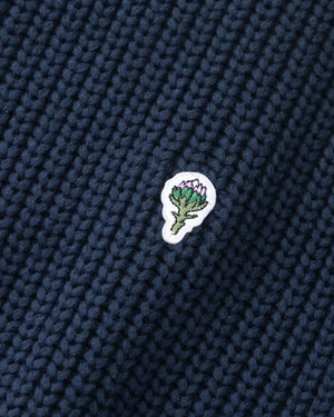 Service Works Artichoke Chunky Knit Blauw logo cu