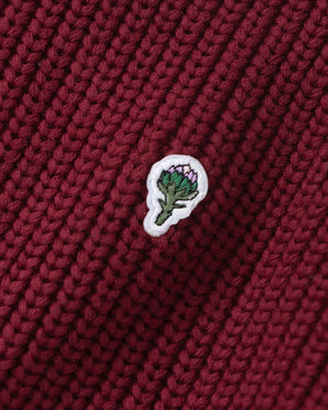 Service Works Artichoke Chunky Knit Bordeaux bloem cu