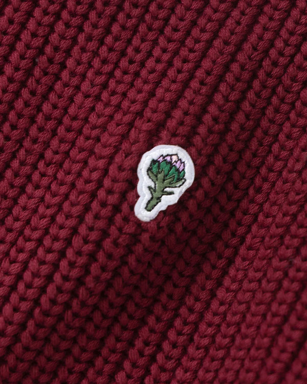 Service Works Artichoke Chunky Knit Bordeaux bloem cu