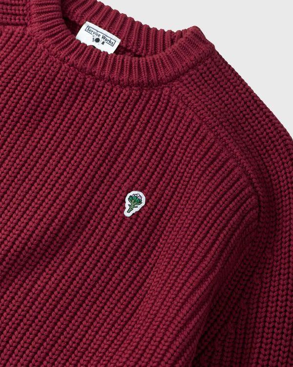 Service Works Artichoke Chunky Knit Bordeaux cu