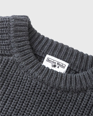Service Works Artichoke Chunky Knit Grijs cu