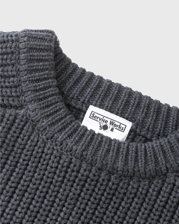 Service Works Artichoke Chunky Knit Grijs cu