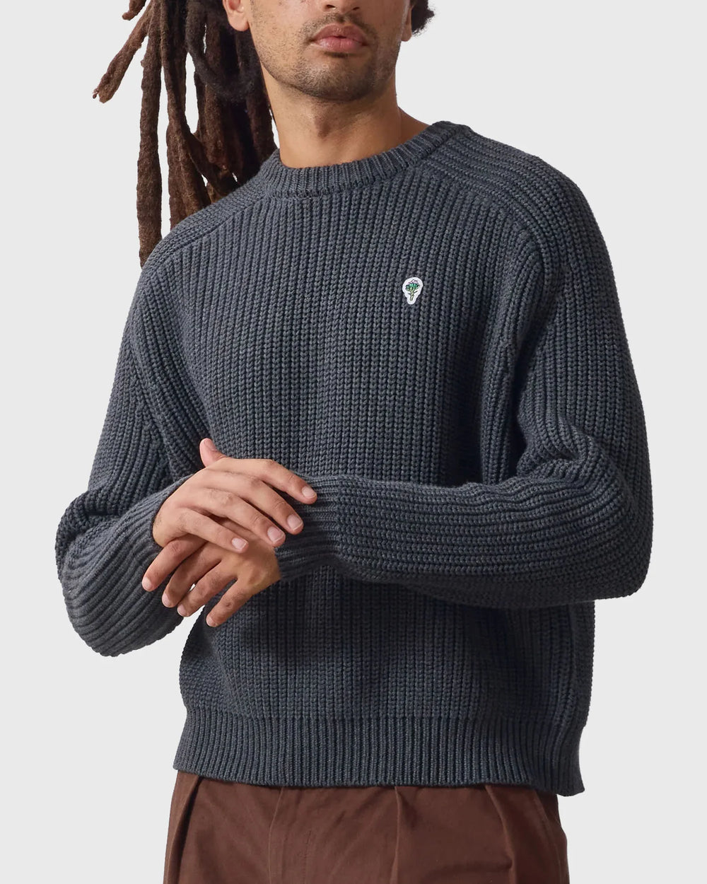 Service Works Artichoke Chunky Knit Grijs Voor