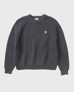 Service Works Artichoke Chunky Knit Grijs achter