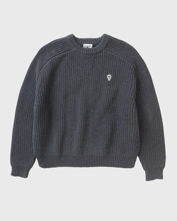 Service Works Artichoke Chunky Knit Grijs achter