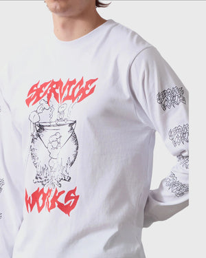 Service Works Boiling Point LS Tee Wit cu