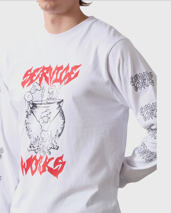 Service Works Boiling Point LS Tee Wit cu