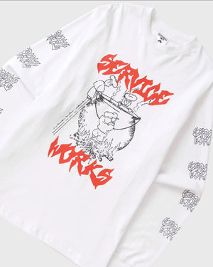 Service Works Boiling Point LS Tee Wit cu