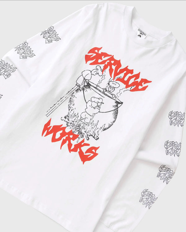 Service Works Boiling Point LS Tee Wit cu