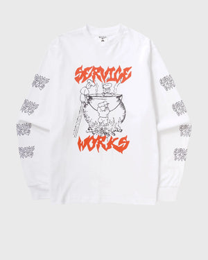 Service Works Boiling Point LS Tee Wit ver aanzicht