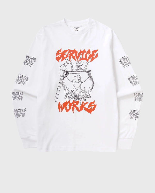 Service Works Boiling Point LS Tee Wit ver aanzicht