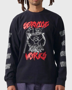 Service Works Boiling Point LS Tee Zwart vooraanzicht
