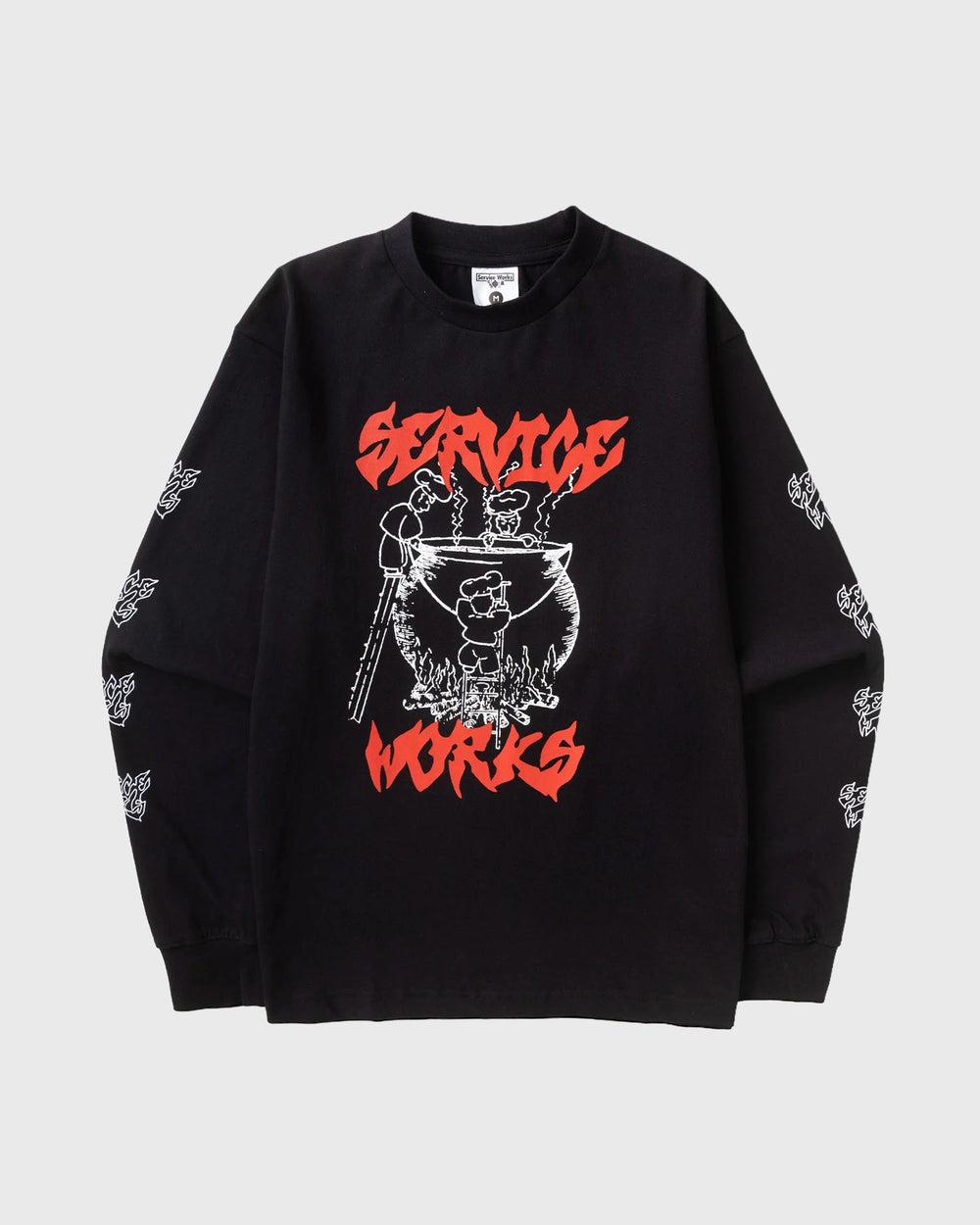 Service Works Boiling Point LS Tee Schwarz Vorderansicht