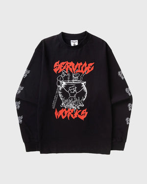 Service Works Boiling Point LS Tee Zwart vooraanzicht