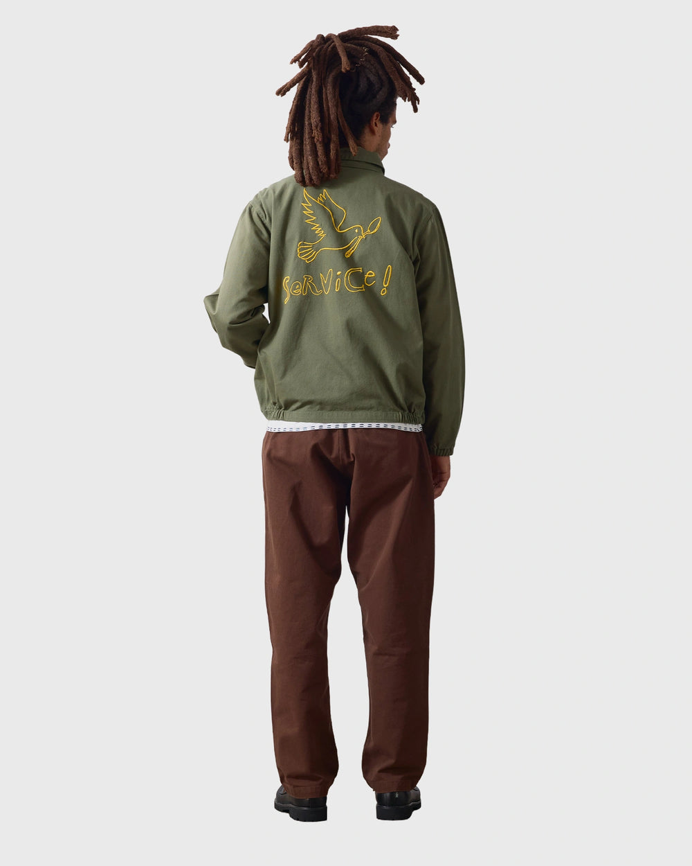 Service Works Dove Work Jacket Groen zijaanzicht