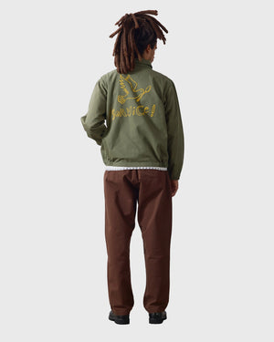 Service Works Dove Work Jacket Groen achteraanzicht