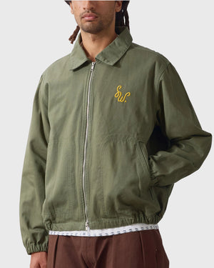Service Works Dove Work Jacket Groen zijaanzicht