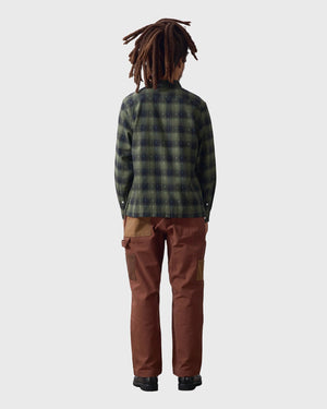 Service Works Drag Stitch Resort Shirt Groen achter ver