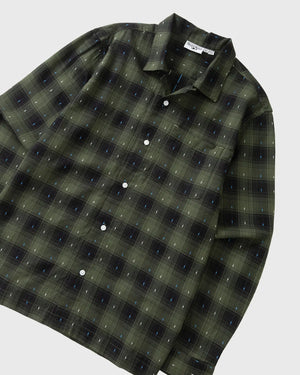 Service Works Drag Stitch Resort Shirt Groen bovenaanzicht