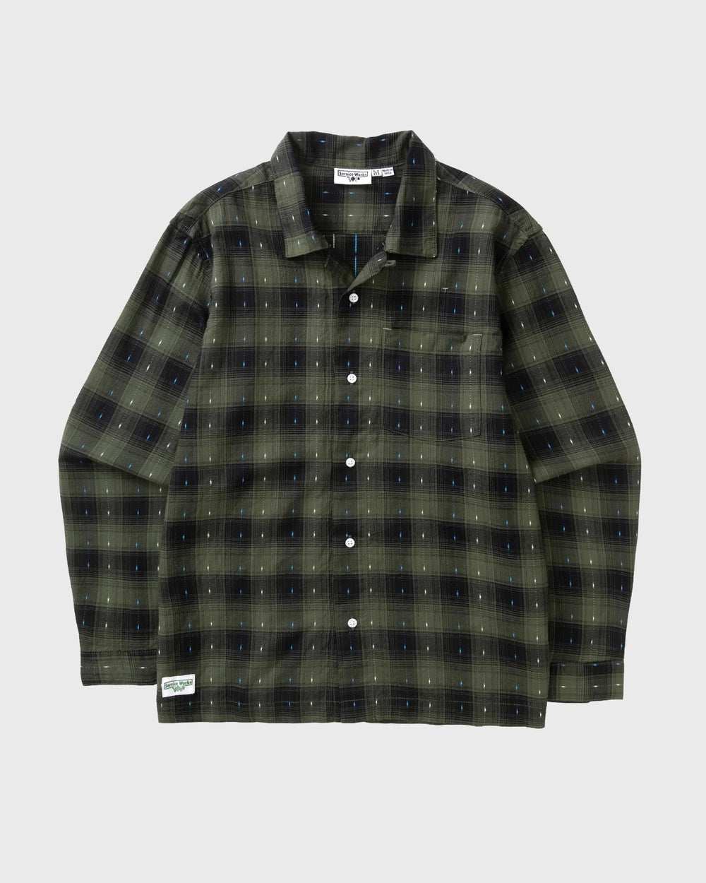 Service Works Drag Stitch Resort Shirt Groen voor