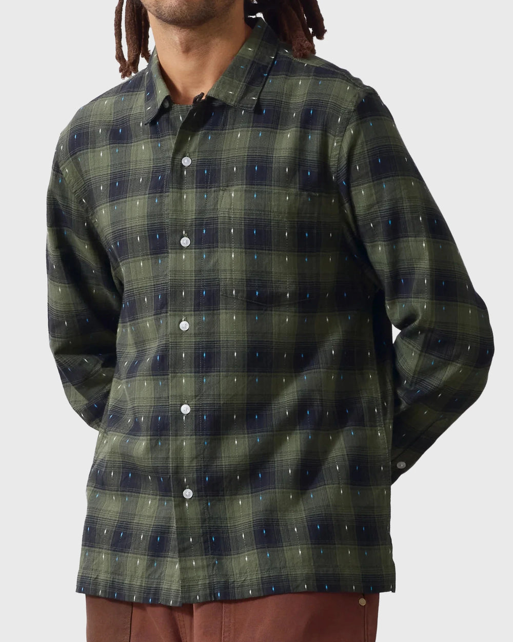 Service Works Drag Stitch Resort Shirt Groen voor
