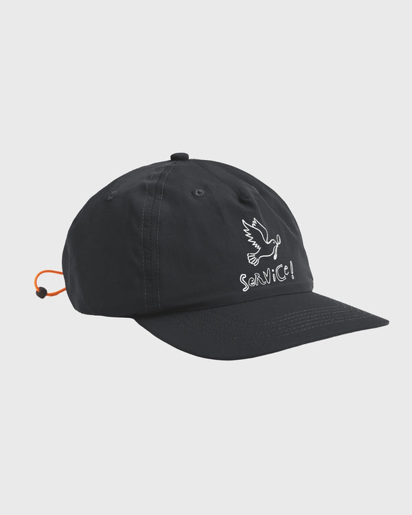 Service Works Nylon Dove Cap Zwart zijaanzicht