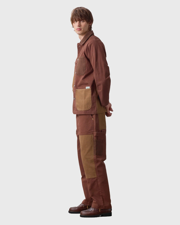 Service Works Patchwork Utility Chef Pants Bruin zijaanzicht