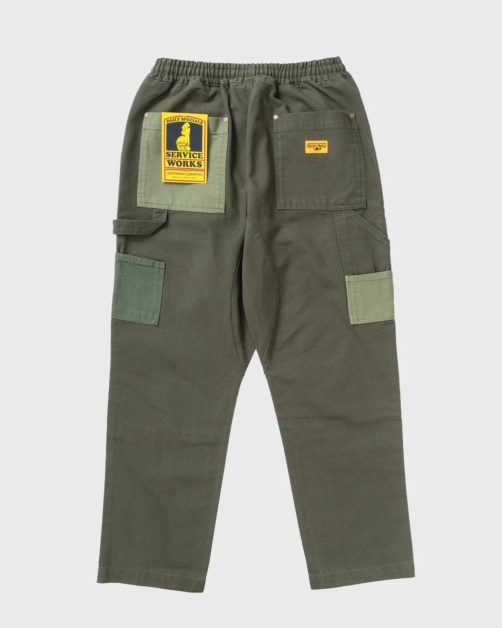 Service Works Patchwork Utility Chef Pants Groen voor