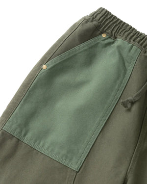 Service Works Patchwork Utility Chef Pants Groen cu zakken cu