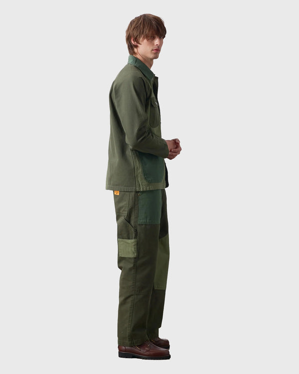 Service Works Patchwork Utility Chef Pants Groen zijaanzicht