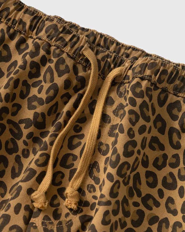 Service Works Patterned Easy Chef Pants Bruin Luipaard close up