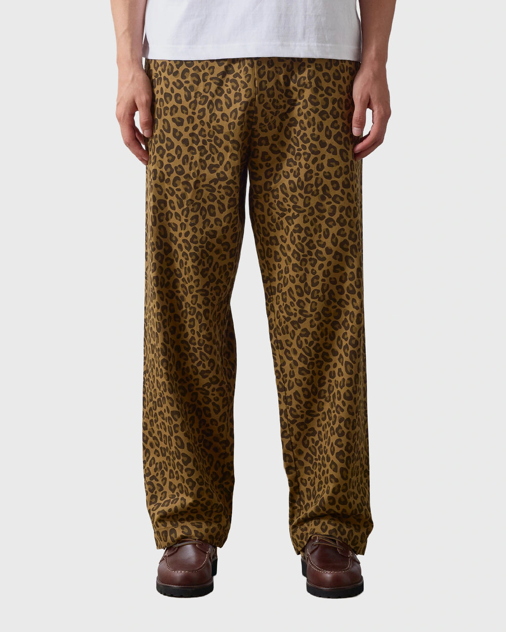 Service Works Patterned Easy Chef Pants Bruin Luipaard vooraanzicht