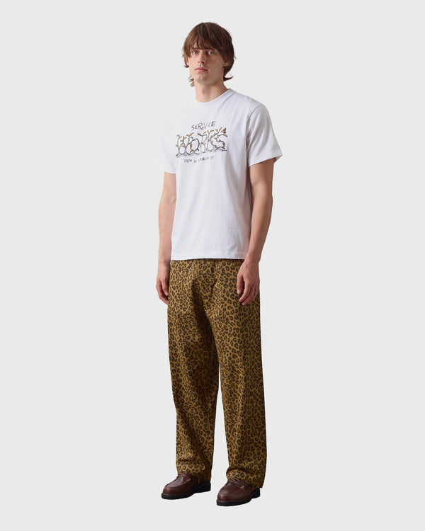 Service Works Patterned Easy Chef Pants Bruin Luipaard staand